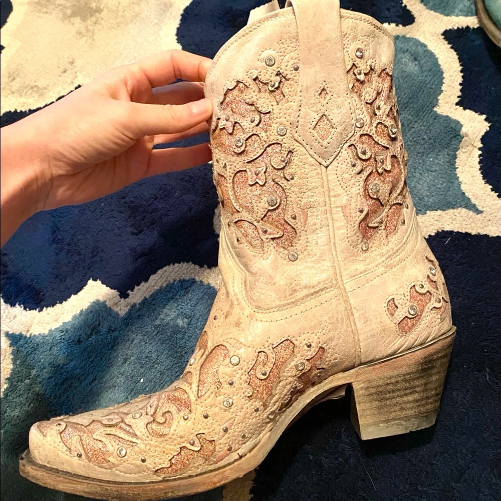 CORRAL pink sequin western cowgirl boots
